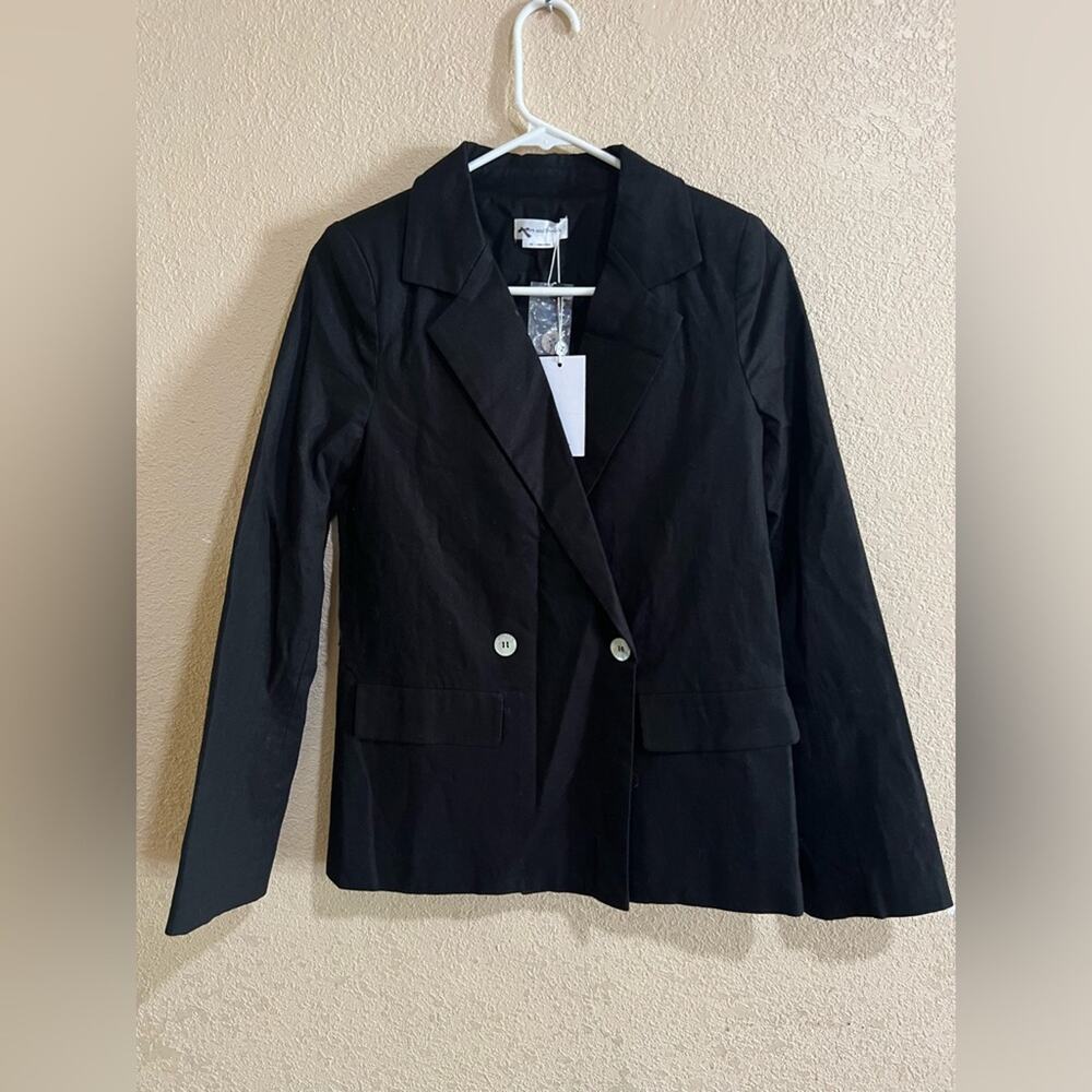 Lovers + Friends Hermosa black double breasted blazer XXS NEW